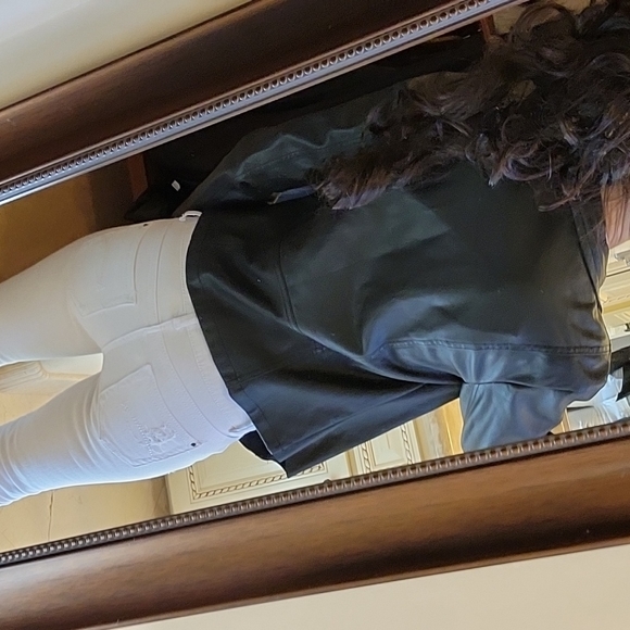 Collection B New York Faux Leather Hi-low Cascading Front Open Jacket, M - Picture 9 of 17